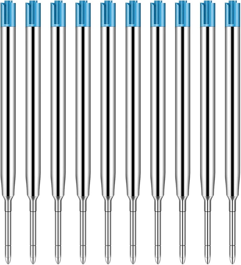 RUN FENG Pack of 10 Replaceable Ballpoint Pen Refills, G2 Gel Ink Refills,1mm Medium Point,Twist Pen Refill,Ball Point Pen Refills,Ink Refills for Pens,Blue Ink Refills - Image 1